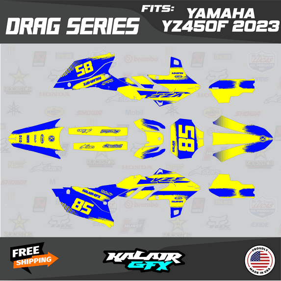 Kalair GFX Graphics Kit for Yamaha YZ450F (2023) Drag Series