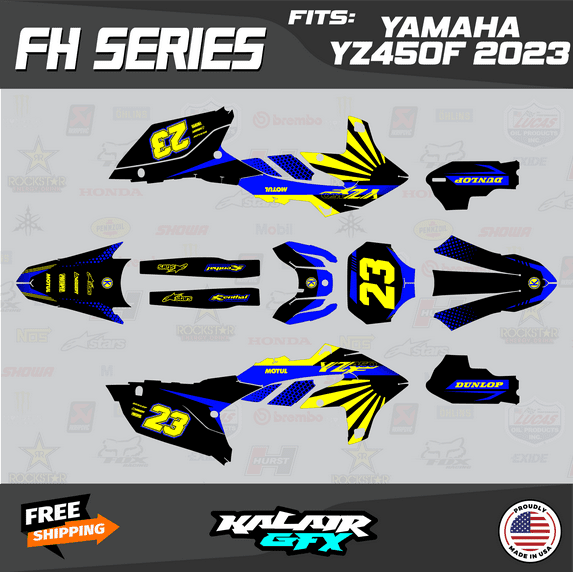 Kalair GFX Graphics Kit for Yamaha YZ450F (2023) Fh Series