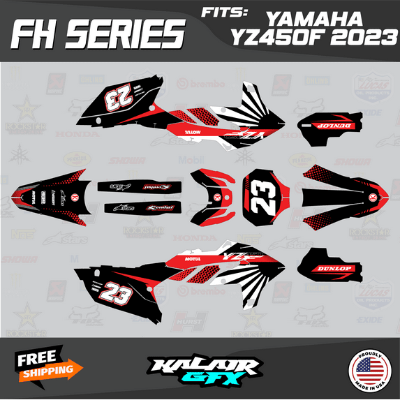 Kalair GFX Graphics Kit for Yamaha YZ450F (2023) Fh Series