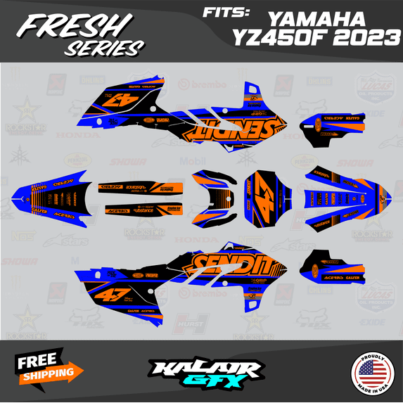 Kalair GFX Graphics Kit for Yamaha YZ450F (2023) Fresh Series
