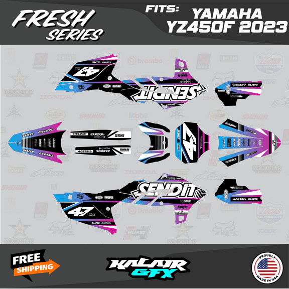 Kalair GFX Graphics Kit for Yamaha YZ450F (2023) Fresh Series
