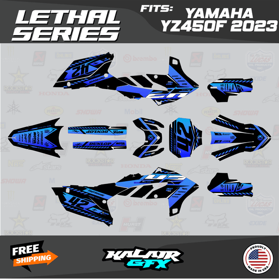 Kalair GFX Graphics Kit for Yamaha YZ450F (2023) Lethal Series