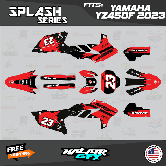 Kalair GFX Graphics Kit for Yamaha YZ450F (2023) Splash Series