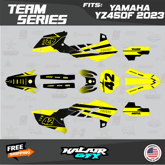 Kalair GFX Graphics Kit for Yamaha YZ450F (2023) Team Series