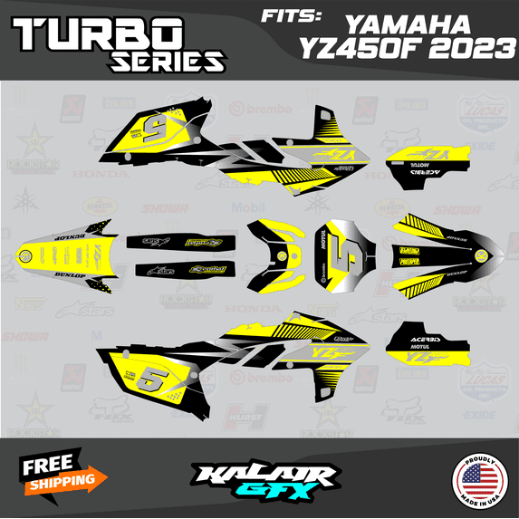 Kalair GFX Graphics Kit for Yamaha YZ450F (2023) Turbo Series