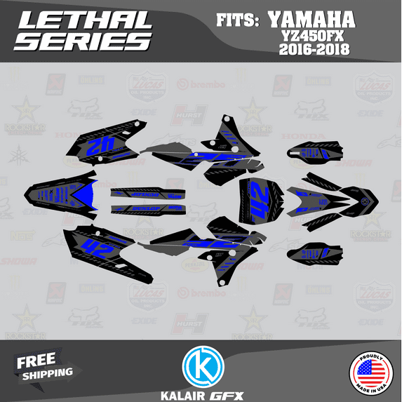 Kalair GFX Graphics Kit for Yamaha YZ450FX (2016-2018) Lethal Series