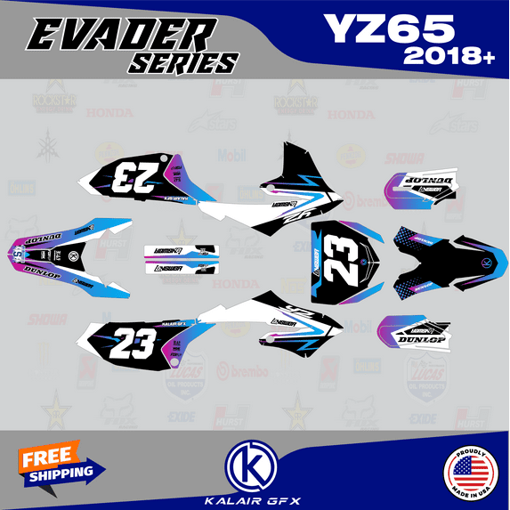 Kalair GFX Graphics Kit for Yamaha YZ65 (2018-2023) Evader Series