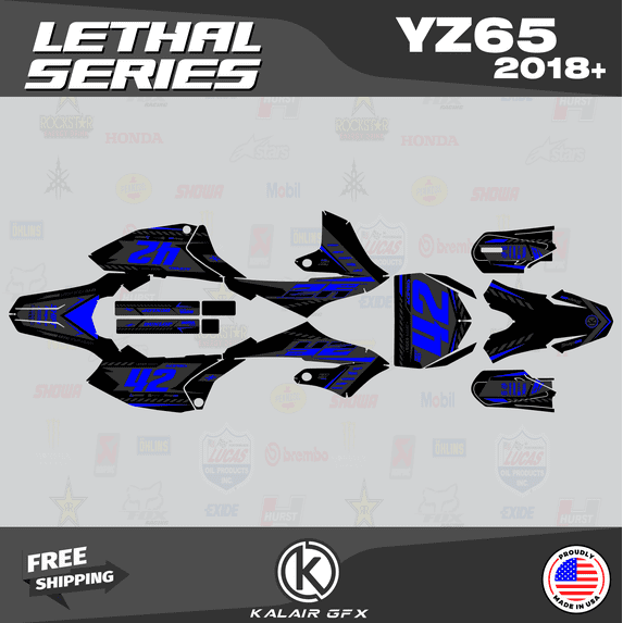 Kalair GFX Graphics Kit for Yamaha YZ65 (2018-2023) Lethal Series