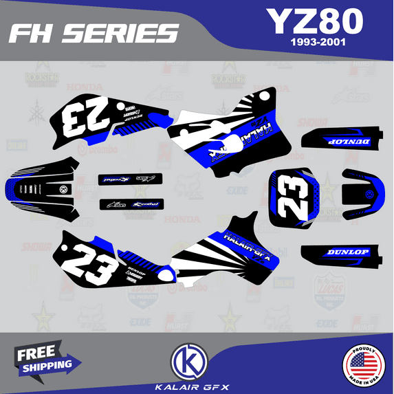 Kalair GFX Graphics Kit for Yamaha YZ80 (1993-2001) Fh Series
