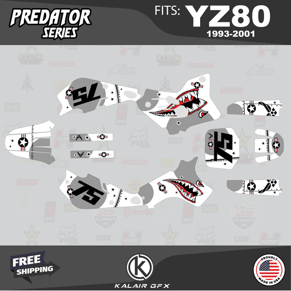Kalair GFX Graphics Kit for Yamaha YZ80 (1993-2001) Predator Series