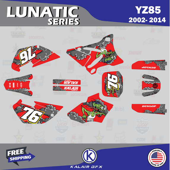 Kalair GFX Graphics Kit for Yamaha YZ85 (2002-2014) Lunatic Series