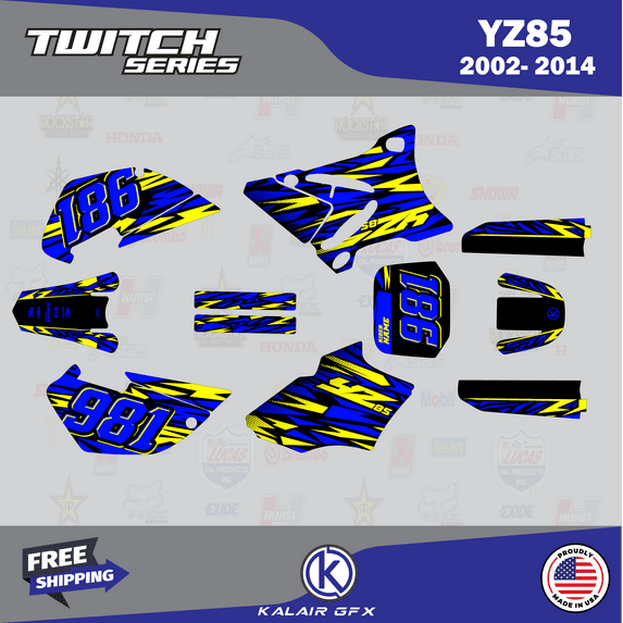 Kalair GFX Graphics Kit for Yamaha YZ85 (2002-2014) Twitch Series