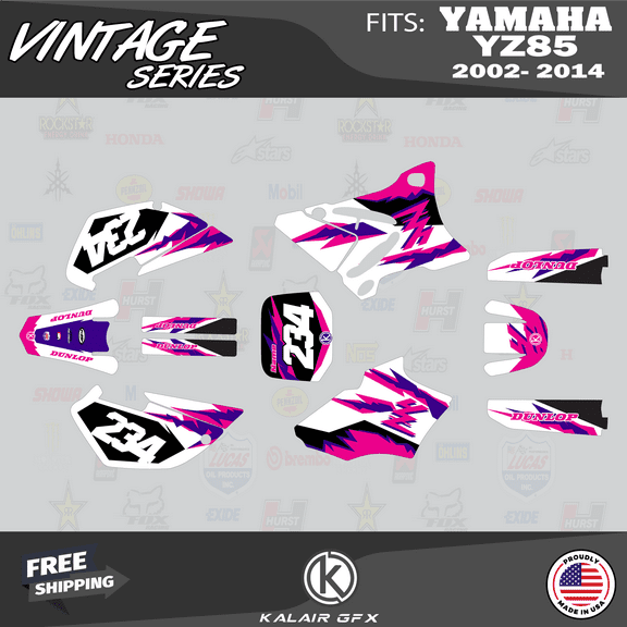 Kalair GFX Graphics Kit for Yamaha YZ85 (2002-2014) Vintage Series