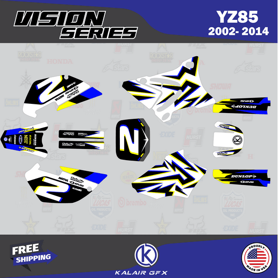 Kalair GFX Graphics Kit for Yamaha YZ85 (2002-2014) Vision Series