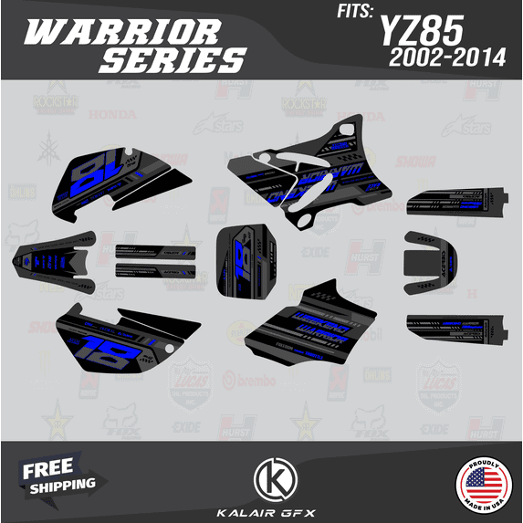 Kalair GFX Graphics Kit for Yamaha YZ85 (2002-2014) Warrior Series