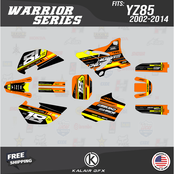 Kalair GFX Graphics Kit for Yamaha YZ85 (2002-2014) Warrior Series