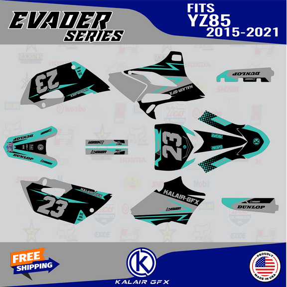 Kalair GFX Graphics Kit for Yamaha YZ85 (2015-2018) Evader Series