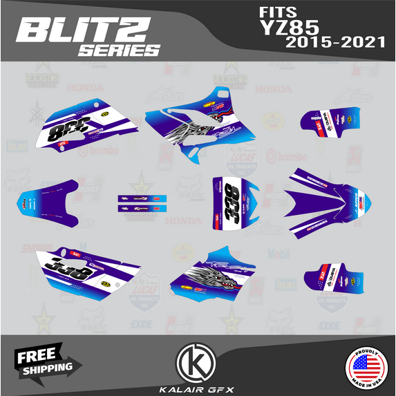 Kalair GFX Graphics Kit for Yamaha YZ85 (2019-2021) Blitz Series