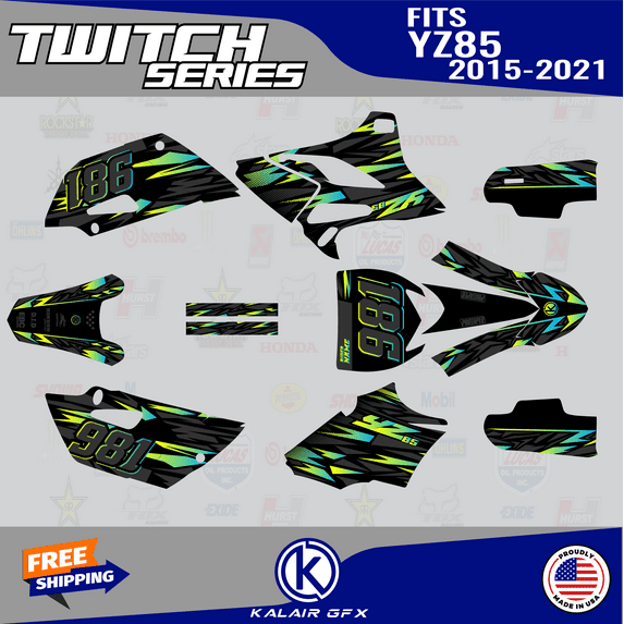Kalair GFX Graphics Kit for Yamaha YZ85 (2019-2021) Twitch Series