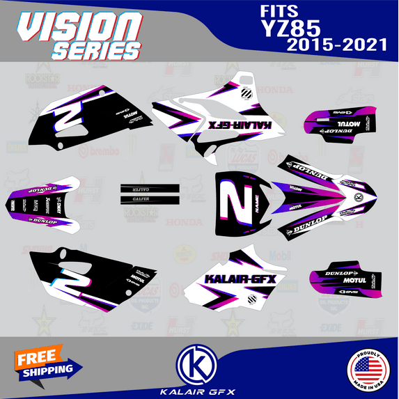 Kalair GFX Graphics Kit for Yamaha YZ85 (2019-2021) Vision Series
