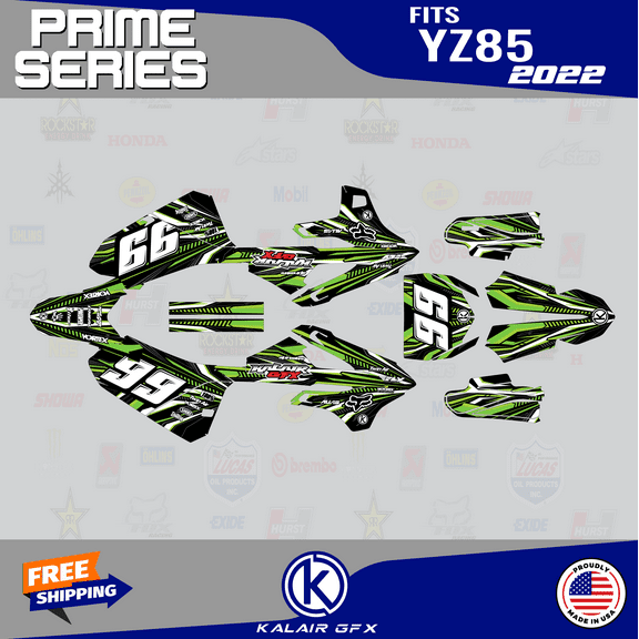 Kalair GFX Graphics Kit for Yamaha YZ85 (2022-2023) Prime Series
