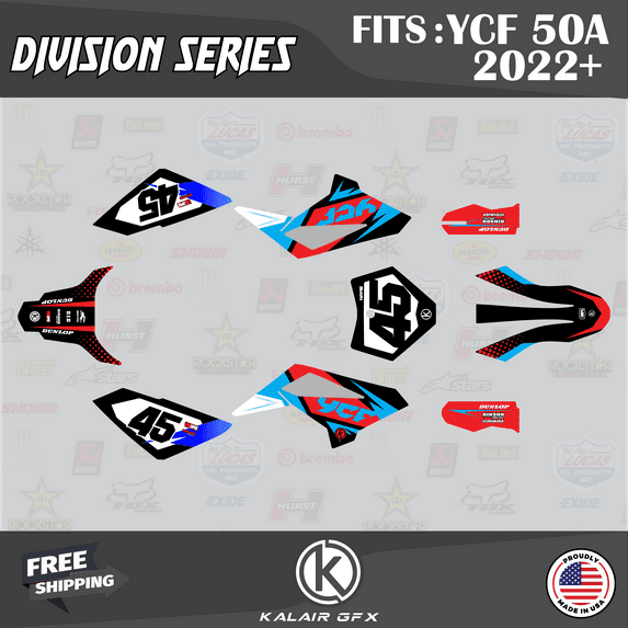 Kalair GFX Graphics Kit for Ycf 50A (2022-2023) Division Series