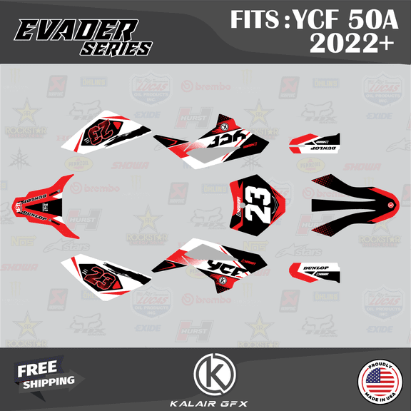 Kalair GFX Graphics Kit for Ycf 50A (2022-2023) Evader Series