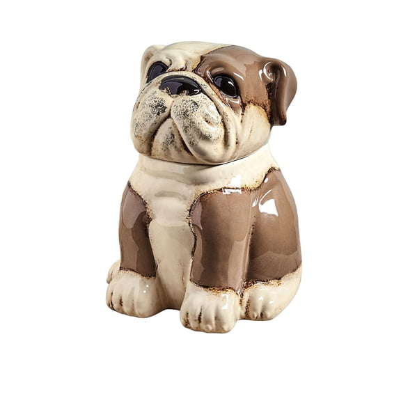Kalalou Ceramic Bull Dog Canister, One Size, Multicolor