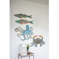 thumbnail image 1 of Kalalou Hand Hammered Recycled Metal Octopus Wall Hanging, One Size, 32" x 28", Multicolor, 1 of 4