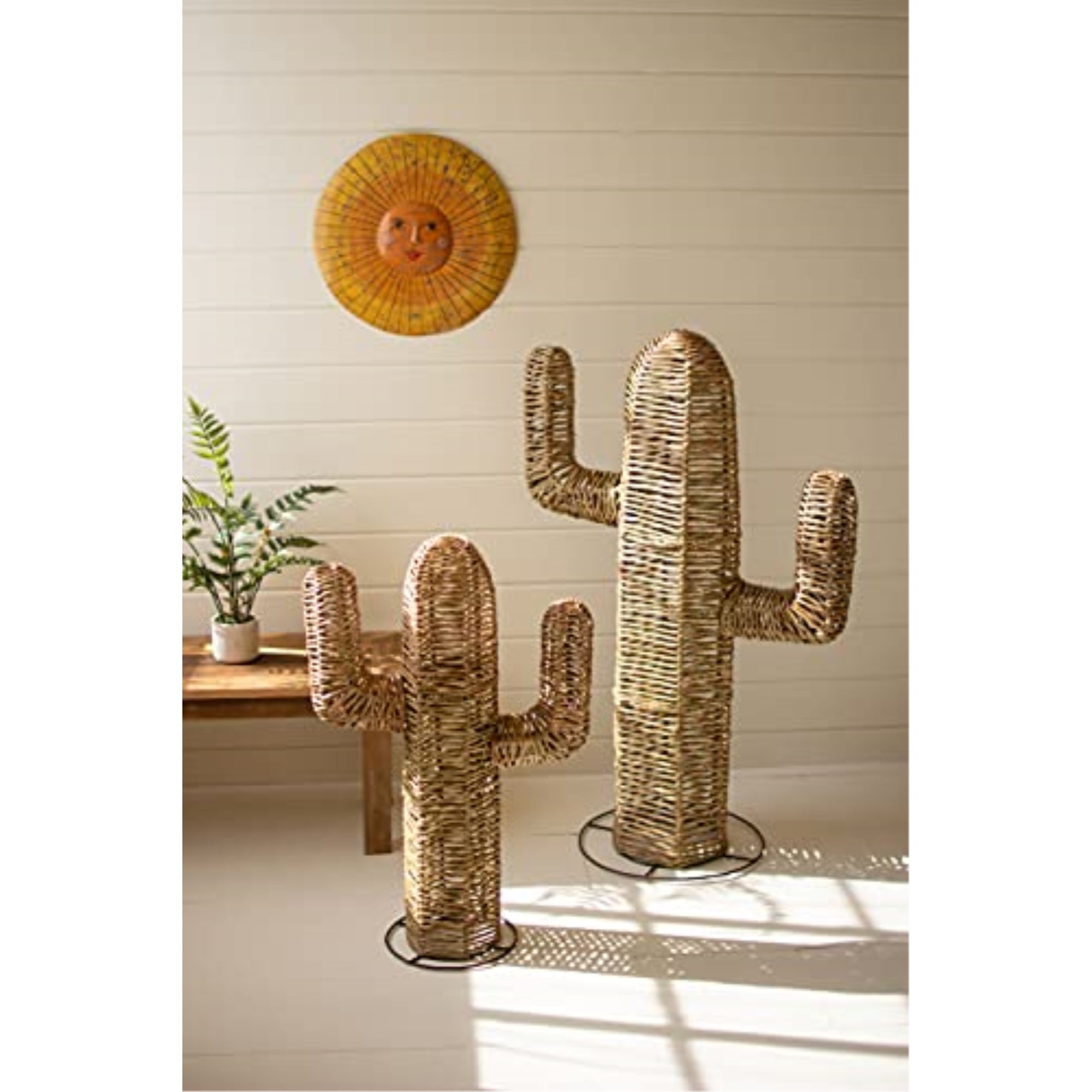 Kalalou Woven Seagrass Cacti - Thumbnail 2