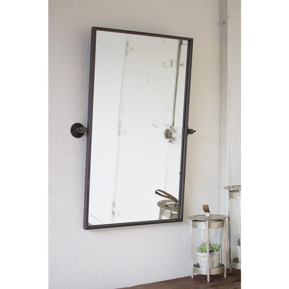 Adjustable Full Length Rectangular Metal Wall Mirror