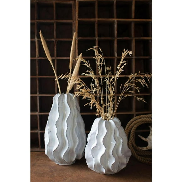 Kalalou Inc Ceramic Ruffle Vase - Small