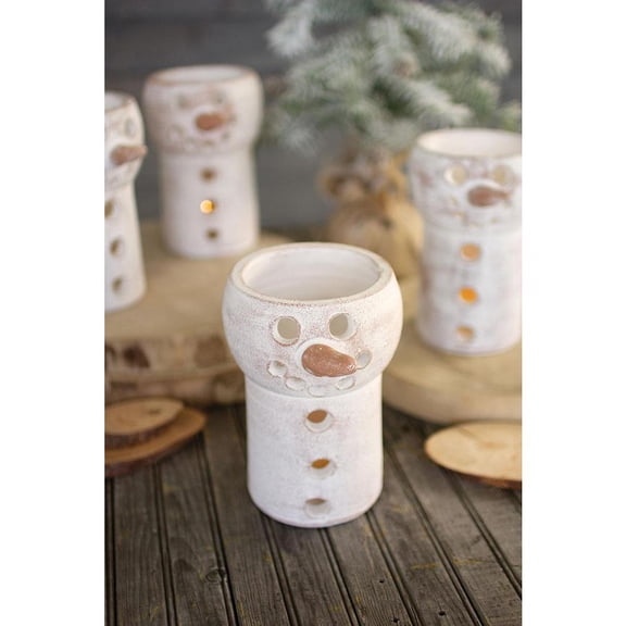 Kalalou Inc Clay Snowman Luminary