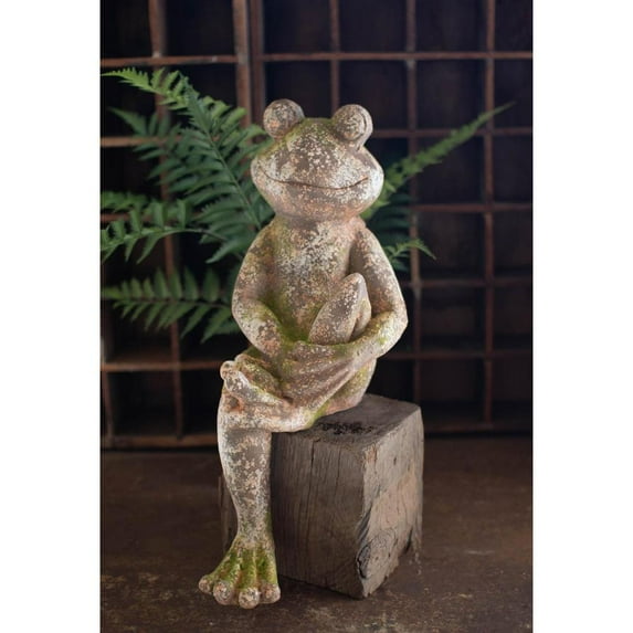 Kalalou Inc Faux Concrete Frog - Small