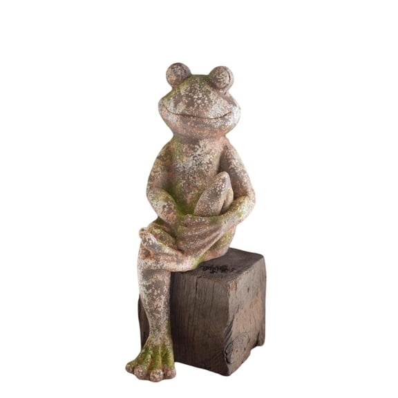 Kalalou Inc Faux Concrete Frog - Small