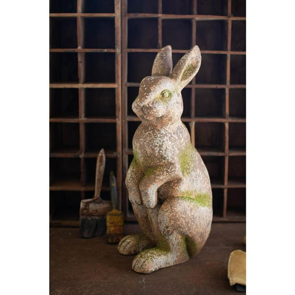 Kalalou Inc Faux Concrete Rabbit - Head Forward