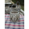 thumbnail image 1 of Kalalou Inc Grey Willow Votive Lantern With Glass, 1 of 3
