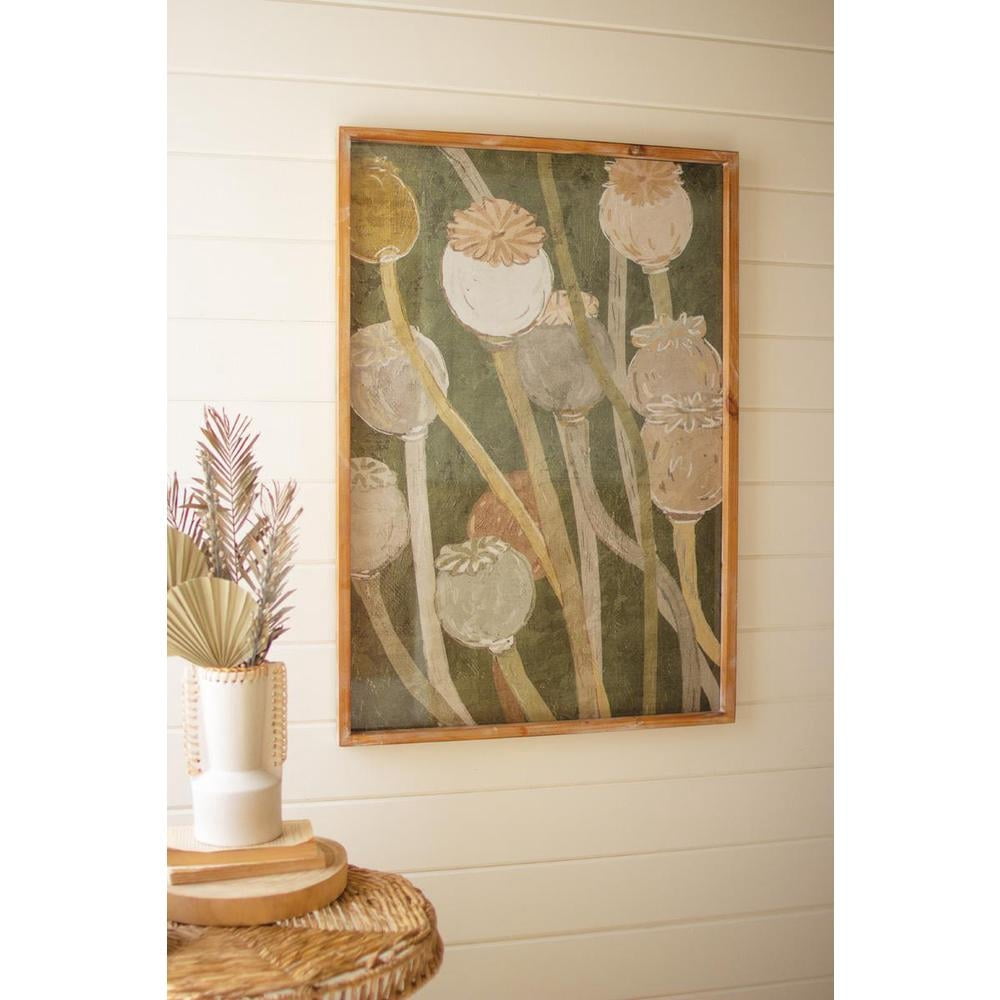 Kalalou Poppy Print Under Glass