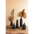 thumbnail image 1 of Kalalou Inc Set Of Five Modern Black Clay Vases, 1 of 6