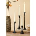 thumbnail image 1 of SET OF FOUR CAST IRON TAPER CANDLE HOLDERS - BLACK, 1 of 4