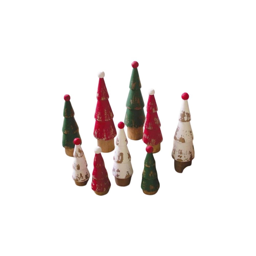 Kalalou Turned Wood Christmas Trees - Thumbnail 5