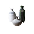 thumbnail image 1 of SET OF THREE BLACK GREY AND WHITE CLAY VESSELS, 1 of 3