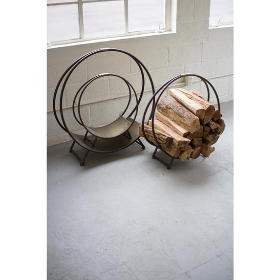 Kalalou Inc Set Of Three Metal Firewood Racks
