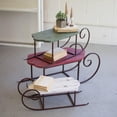 thumbnail image 1 of SET OF THREE PAINTED WOOD AND METAL SLEIGHS, 1 of 3