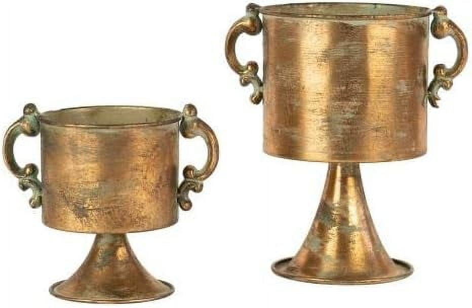 Kalalou Transitional Planter, ‎8"L x 5.7"W x 9"H, Bronze