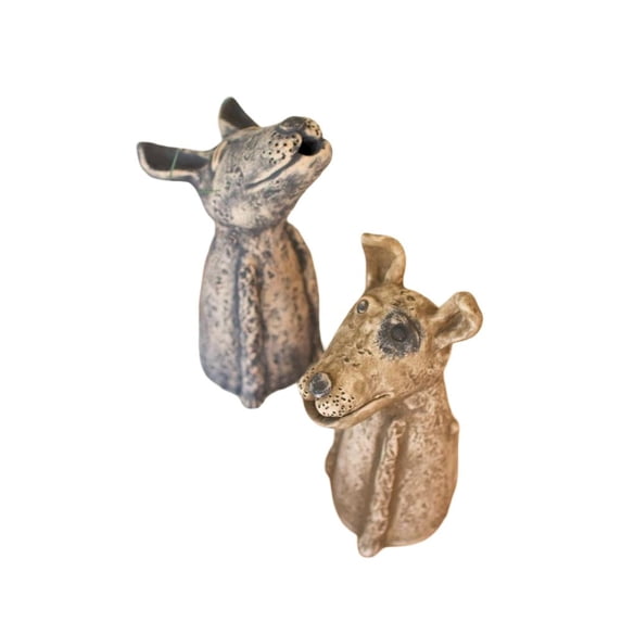 Kalalou Inc Set Of Two Clay Singing Dogs