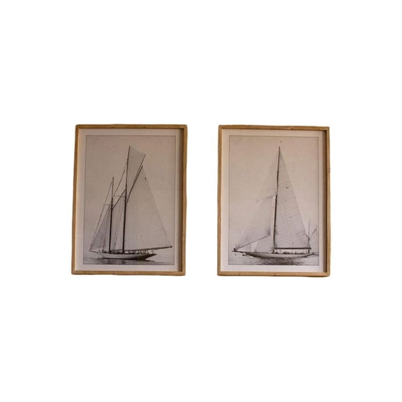 SET OF TWO FRAMED SAILBOAT PRINTS