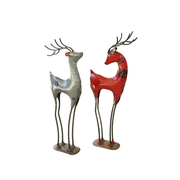 Kalalou Inc Set Of Two Recycled Iron Deer
