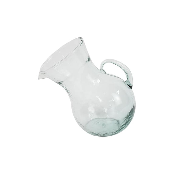 Kalalou Large Glass Tilted Pitcher, One Size, Green