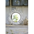 thumbnail image 1 of Kalalou Large Round Oyster Shell Mirror, One Size, Cream, 1 of 3